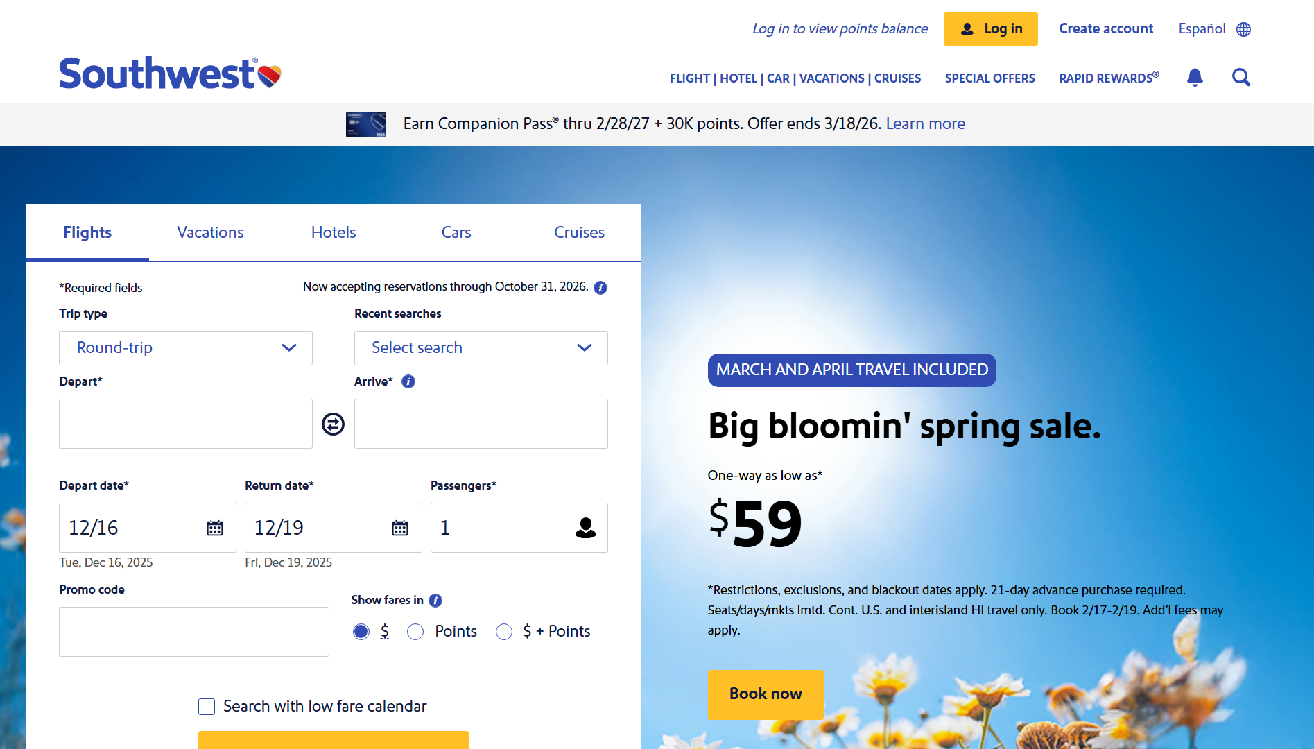 Southwest Airlines Rapid Rewards - Points.Com